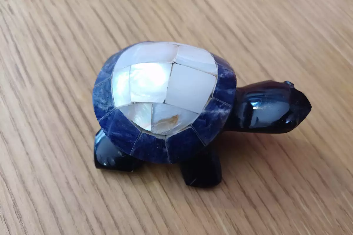 Tortue en obsidienne